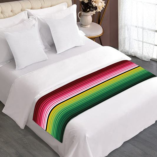 Mexican Serape Blanket Pattern Print Bed Runner