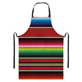 Mexican Serape Blanket Pattern Print Bib Apron With Pocket