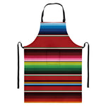 Mexican Serape Blanket Pattern Print Bib Apron With Pocket