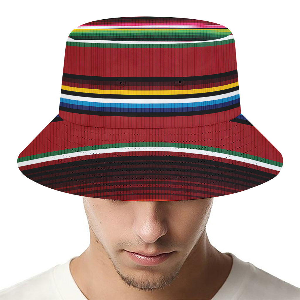 Mexican Serape Blanket Pattern Print Bucket Hat