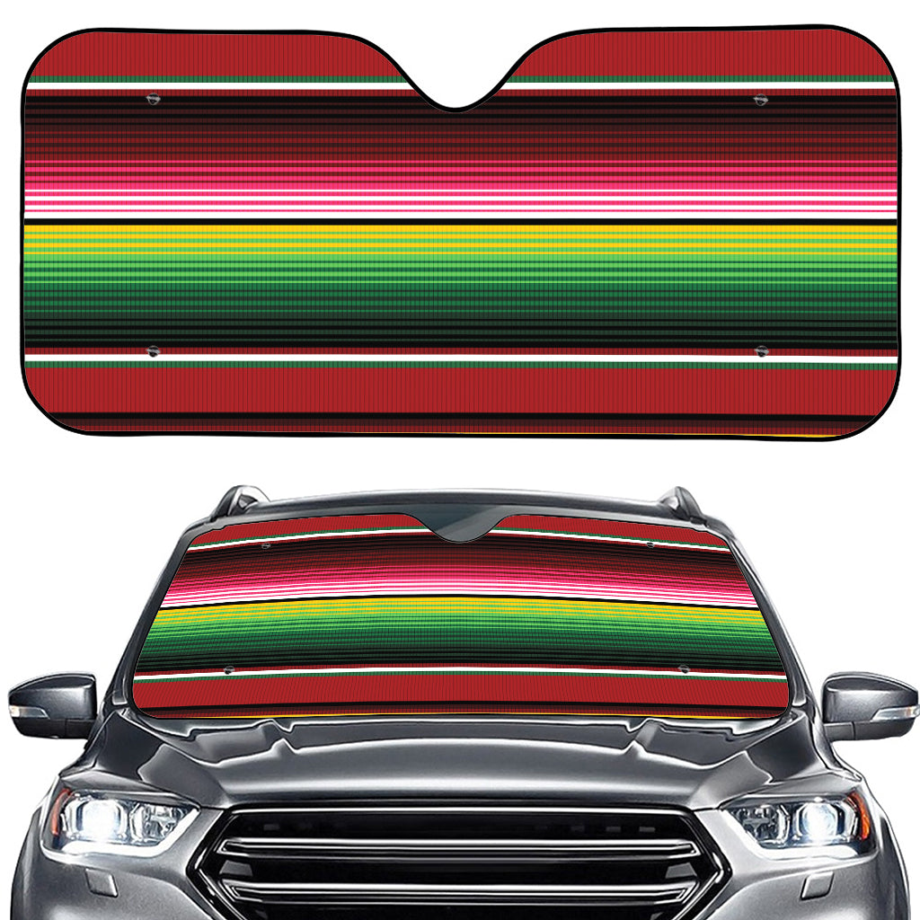 Mexican Serape Blanket Pattern Print Car Windshield Sun Shade