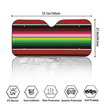 Mexican Serape Blanket Pattern Print Car Windshield Sun Shade