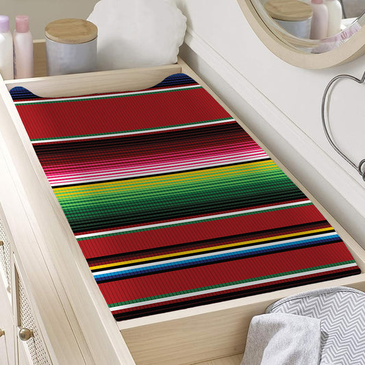 Mexican Serape Blanket Pattern Print Changing Pad Cover