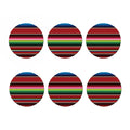 Mexican Serape Blanket Pattern Print Coaster Set