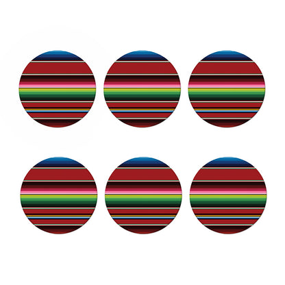 Mexican Serape Blanket Pattern Print Coaster Set