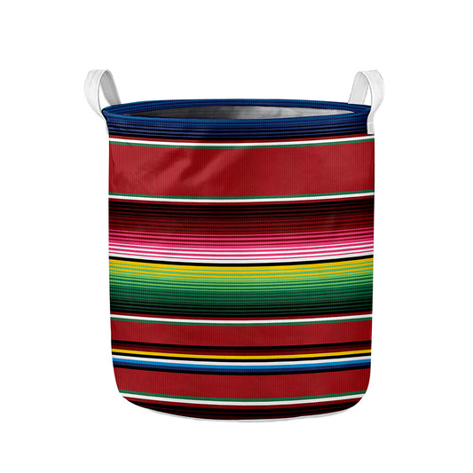 Mexican Serape Blanket Pattern Print Collapsible Laundry Basket