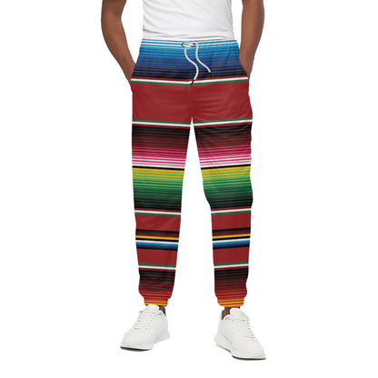 Mexican Serape Blanket Pattern Print Cotton Pants