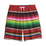 Mexican Serape Blanket Pattern Print Cotton Shorts