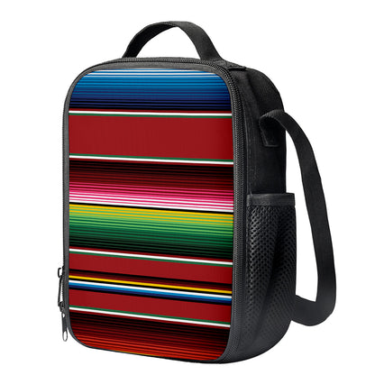 Mexican Serape Blanket Pattern Print Crossbody Lunch Bag