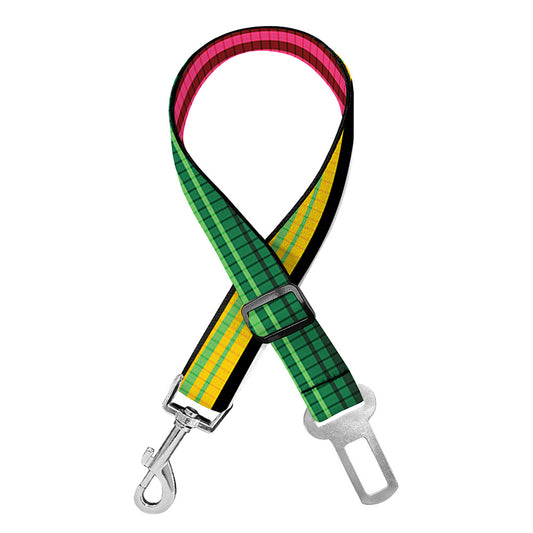 Mexican Serape Blanket Pattern Print Dog Seat Belt