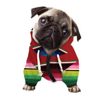 Mexican Serape Blanket Pattern Print Dog Zip Up Hoodie