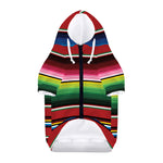 Mexican Serape Blanket Pattern Print Dog Zip Up Hoodie