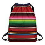 Mexican Serape Blanket Pattern Print Drawstring Backpack