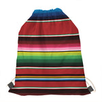 Mexican Serape Blanket Pattern Print Drawstring Bag
