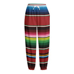 Mexican Serape Blanket Pattern Print Fleece Lined Knit Pants