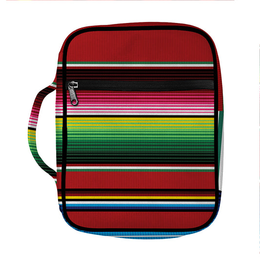 Mexican Serape Blanket Pattern Print Front Pocket Bible Bag