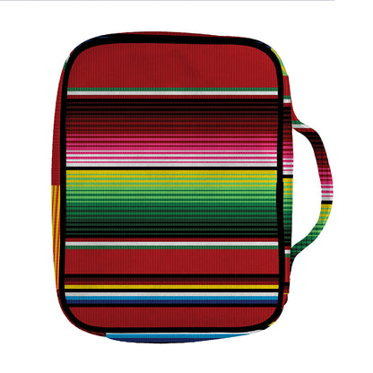Mexican Serape Blanket Pattern Print Front Pocket Bible Bag