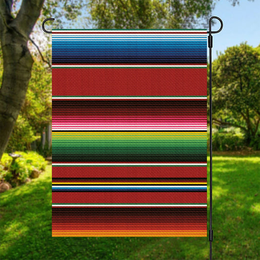 Mexican Serape Blanket Pattern Print Garden Flag