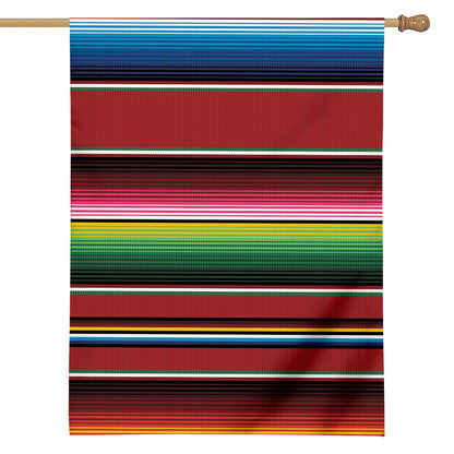 Mexican Serape Blanket Pattern Print House Flag
