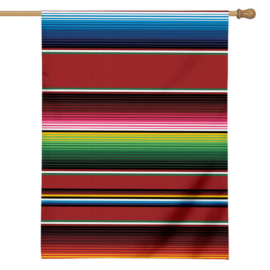 Mexican Serape Blanket Pattern Print House Flag