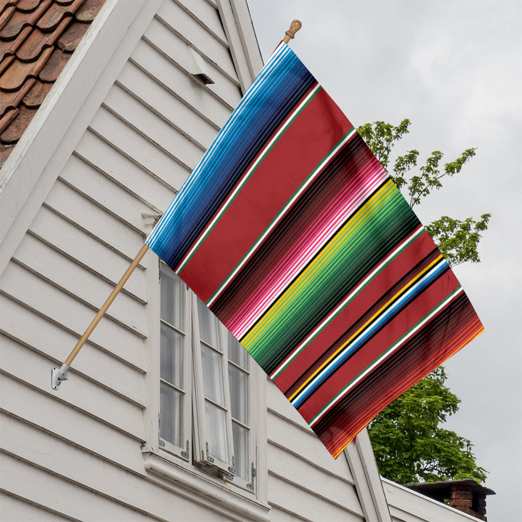 Mexican Serape Blanket Pattern Print House Flag