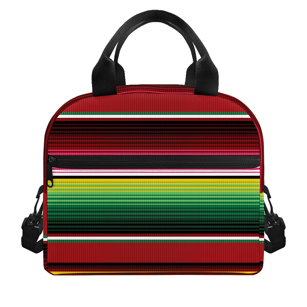 Mexican Serape Blanket Pattern Print Insulated Lunch Bag