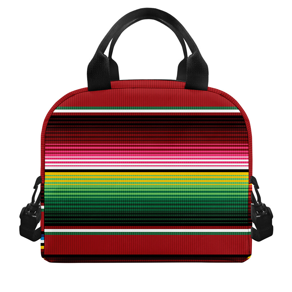 Mexican Serape Blanket Pattern Print Insulated Lunch Bag