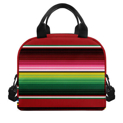 Mexican Serape Blanket Pattern Print Insulated Lunch Bag