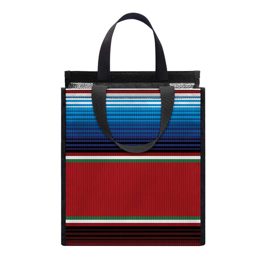 Mexican Serape Blanket Pattern Print Insulated Lunch Tote