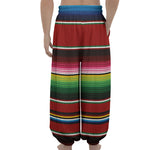 Mexican Serape Blanket Pattern Print Lantern Pants