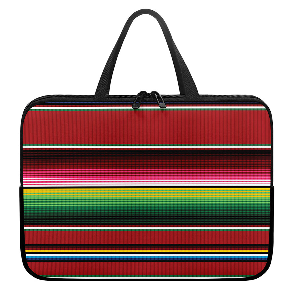 Mexican Serape Blanket Pattern Print Laptop Sleeve With Handle