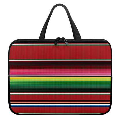 Mexican Serape Blanket Pattern Print Laptop Sleeve With Handle
