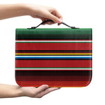 Mexican Serape Blanket Pattern Print Leather Bible Cover