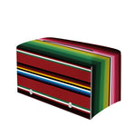 Mexican Serape Blanket Pattern Print Leather Tissue Box Cover