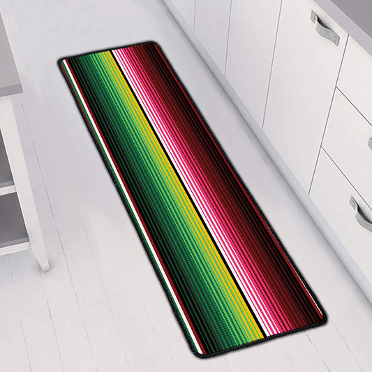 Mexican Serape Blanket Pattern Print Long Kitchen Mat