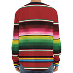 Mexican Serape Blanket Pattern Print Long Sleeve Baseball Jersey