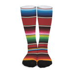 Mexican Serape Blanket Pattern Print Long Socks