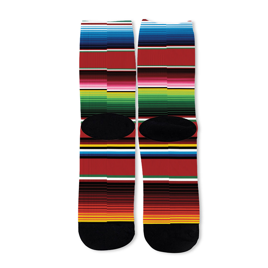 Mexican Serape Blanket Pattern Print Long Socks