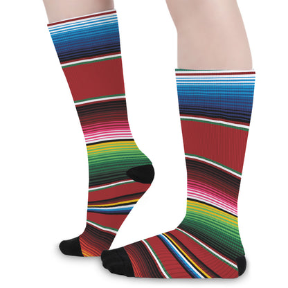 Mexican Serape Blanket Pattern Print Long Socks