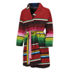 Mexican Serape Blanket Pattern Print Men's Bathrobe