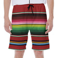 Mexican Serape Blanket Pattern Print Men's Beach Shorts