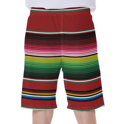 Mexican Serape Blanket Pattern Print Men's Beach Shorts