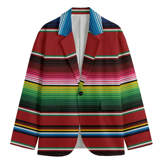 Mexican Serape Blanket Pattern Print Men's Blazer
