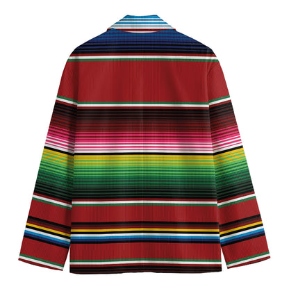 Mexican Serape Blanket Pattern Print Men's Blazer