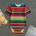 Mexican Serape Blanket Pattern Print Men's Bodysuit