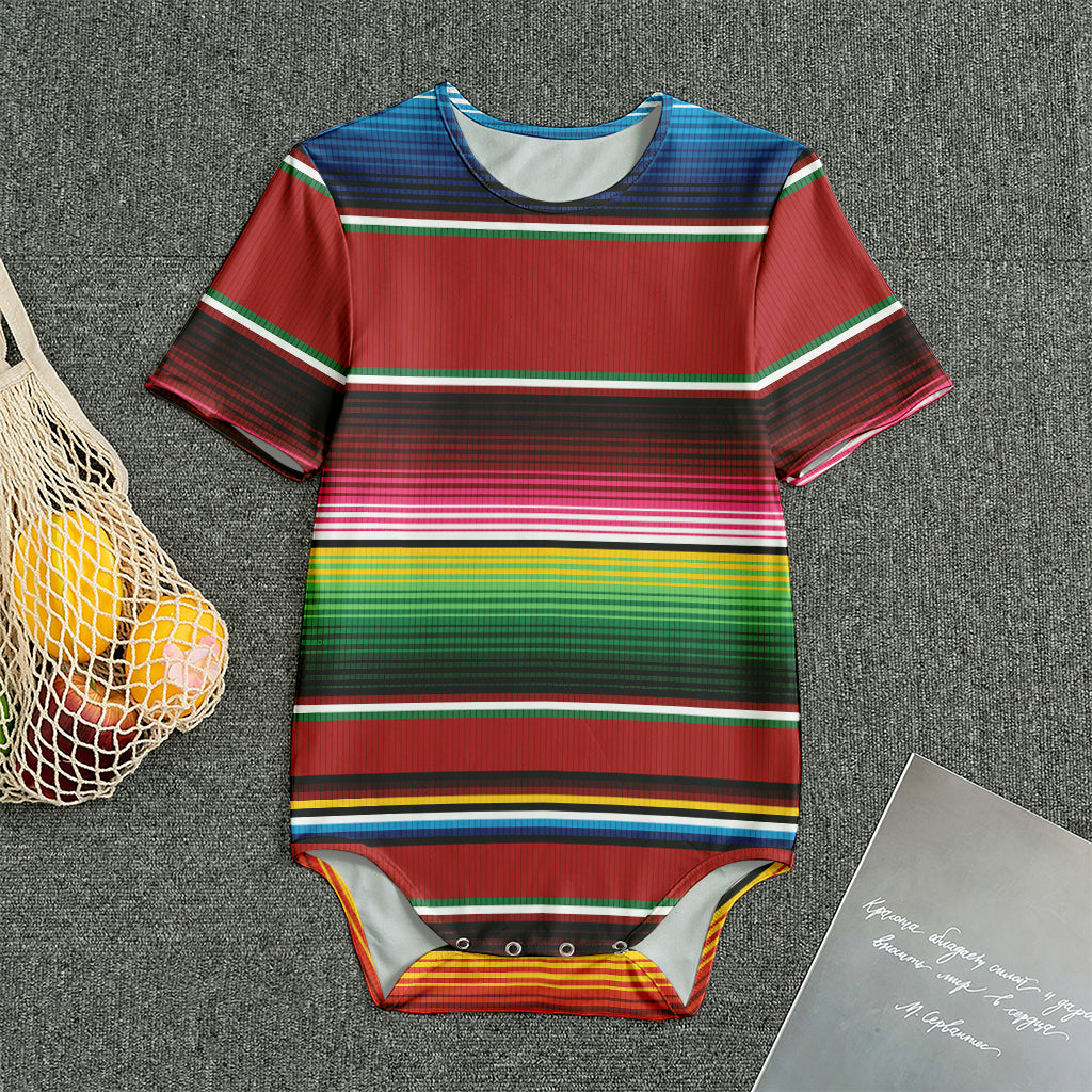 Mexican Serape Blanket Pattern Print Men's Bodysuit