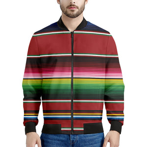 Mexican Serape Blanket Pattern Print Men's Bomber Jacket