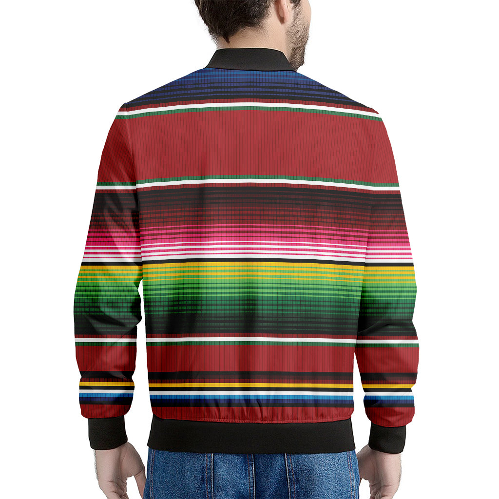 Mexican Serape Blanket Pattern Print Men's Bomber Jacket