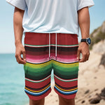Mexican Serape Blanket Pattern Print Men's Cargo Shorts