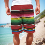 Mexican Serape Blanket Pattern Print Men's Cargo Shorts
